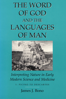 This book is turquoise with a black and white image of an ancient-looking unfinished building-Tower of Babel