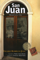 Cover of San Juan is a warm photo of a San Juan doorway, cream walls, white engaged pillars, old wood.