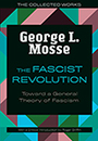 The Fascist Revolution: Illustration of a geometric mosaic consisting of various green, pink, and blue pieces. In the center, a large black rectangle contains the title and author text.